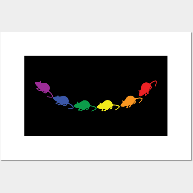 Curve Rat Pride Rainbow Wall Art by ellenhenryart